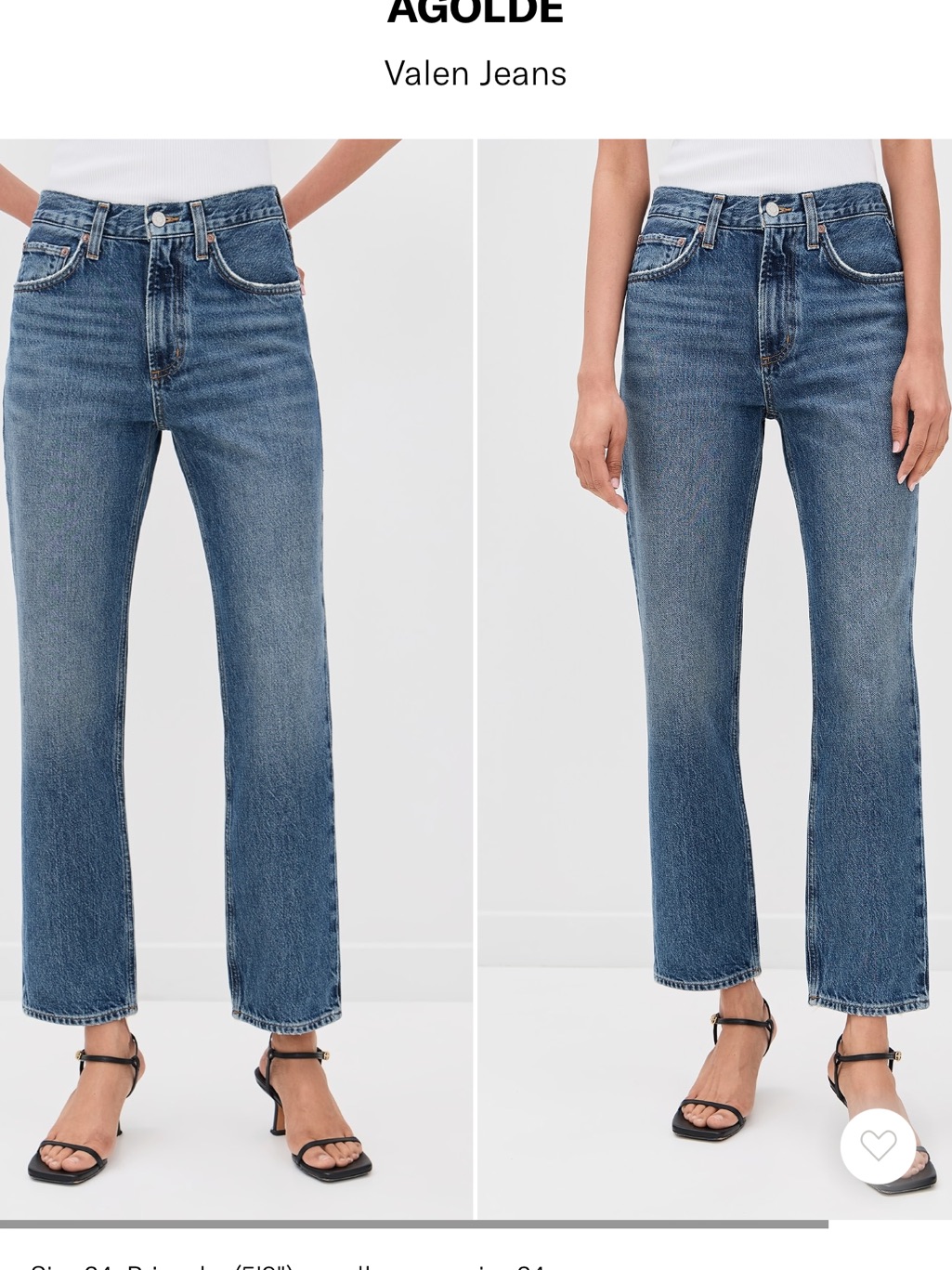 Agolde Valen Straight Leg Jeans In Medium Blue Wash